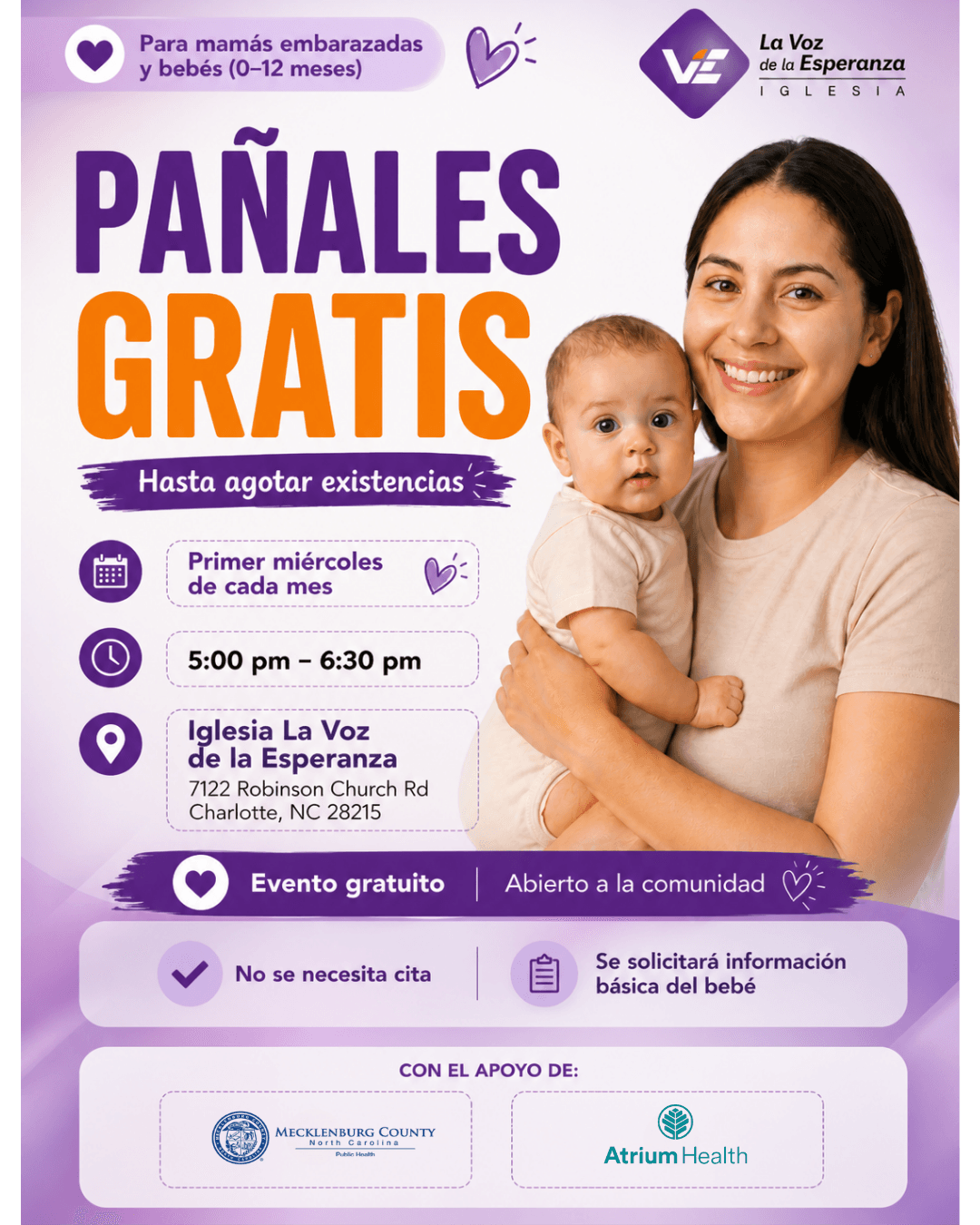 Entrega de Pañales Gratis